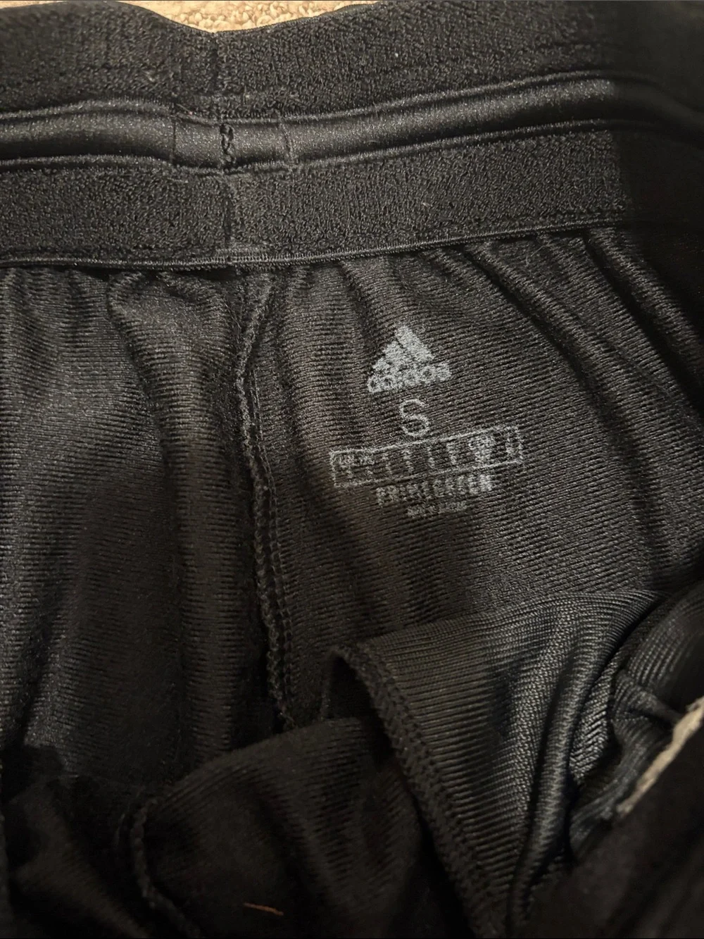 adidas Black Athletic Shorts with White Side Stripes